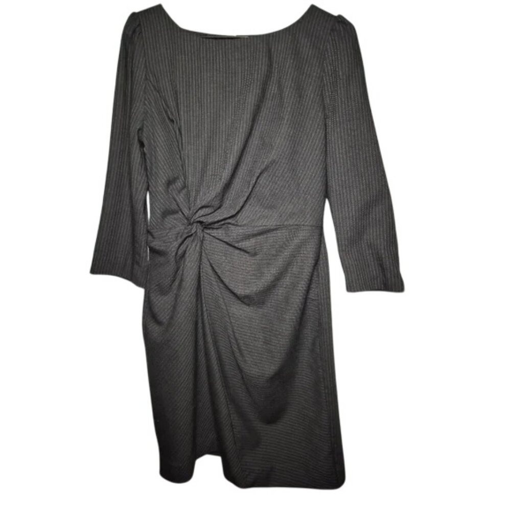 Designers Remix grey wool-blend dress with knot detail size US 8